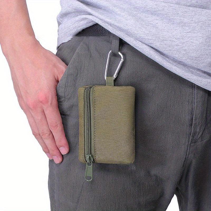 Zipper Coin Purse Pouch with Loop Mini Wallet Key Case
