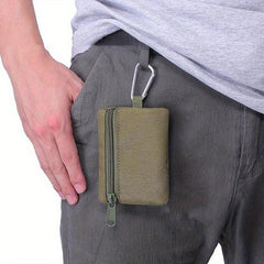 Zipper Coin Purse Pouch with Loop Mini Wallet Key Case