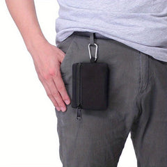Zipper Coin Purse Pouch with Loop Mini Wallet Key Case
