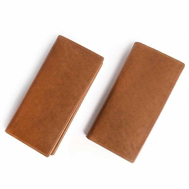 Men's Crazy Horse Leather Wallet Vintage Style
