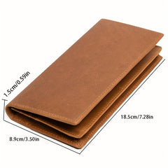 Men's Crazy Horse Leather Wallet Vintage Style