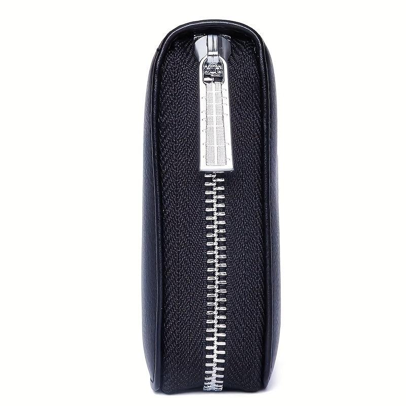 Father Leather Accordion Card Wallet RFID Passport Large Capacity