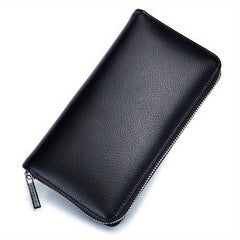 Father Leather Accordion Card Wallet RFID Passport Large Capacity