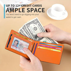 Men's Ultra thin RFID Wallet Double Pole