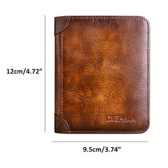 Men's Leather Wallet Anti-theft Card Holders Money Clip Coin Purse