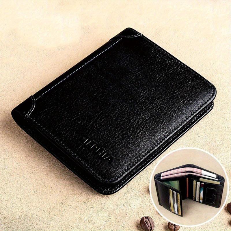 Men's Leather Wallet Anti-theft Card Holders Money Clip Coin Purse