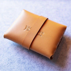 Bear Shape Cowhide Couple Wallet Document Bag Full Leather Wallet Card Bag