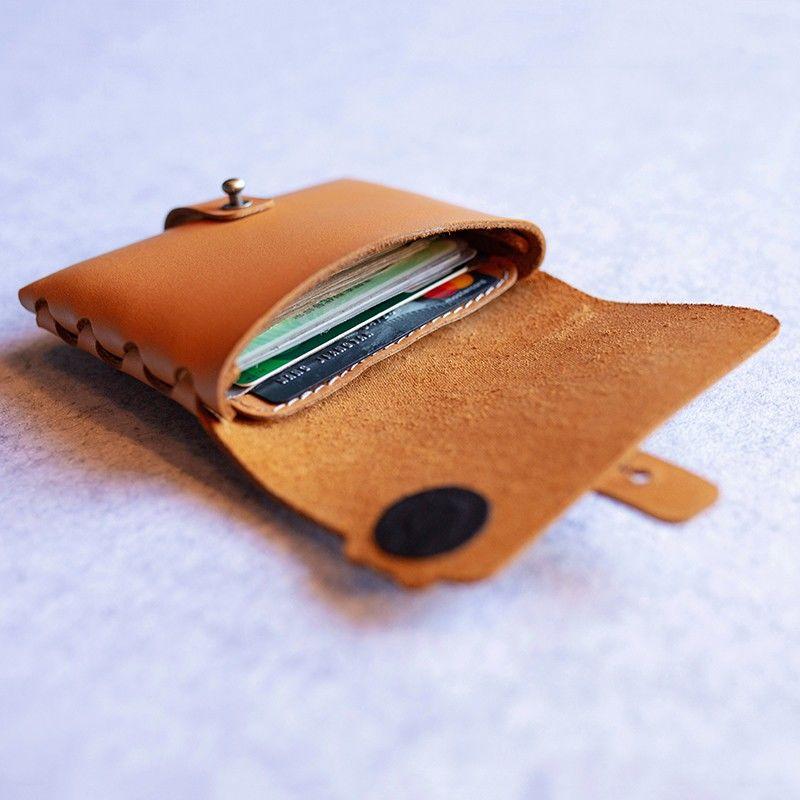 Bear Shape Cowhide Couple Wallet Document Bag Full Leather Wallet Card Bag