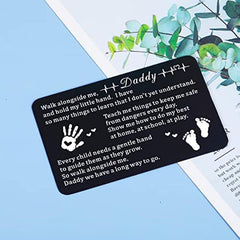 Engraved Wallet Insert Card Daddy Baby Announcement Pregnancy Keepsake