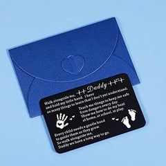 Engraved Wallet Insert Card Daddy Baby Announcement Pregnancy Keepsake