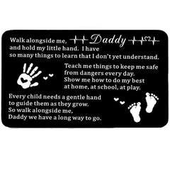 Engraved Wallet Insert Card Daddy Baby Announcement Pregnancy Keepsake