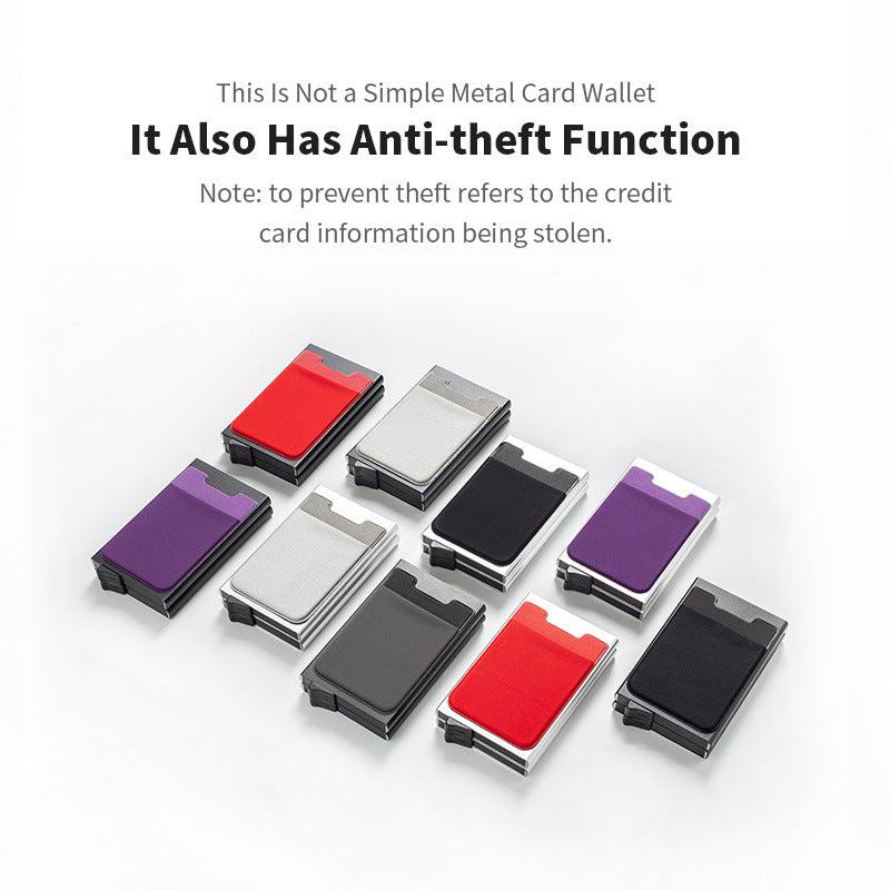 RFID Blocking Card Holder Aluminum Alloy Pop up Money Clip