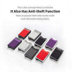 RFID Blocking Card Holder Aluminum Alloy Pop up Money Clip