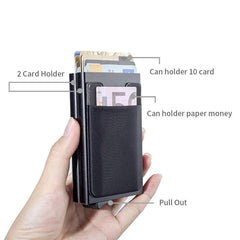 RFID Blocking Card Holder Aluminum Alloy Pop up Money Clip