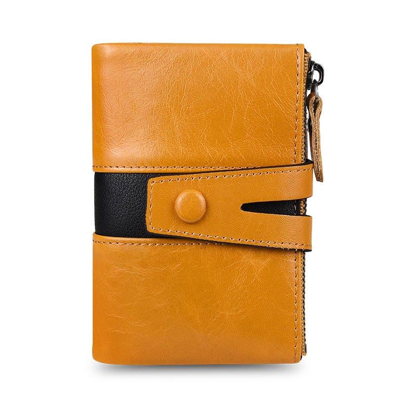 Vintage Men Wallet Zipper Card Holder Coin Purse