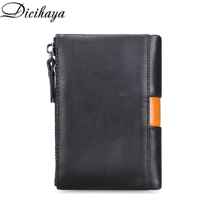 Vintage Men Wallet Zipper Card Holder Coin Purse