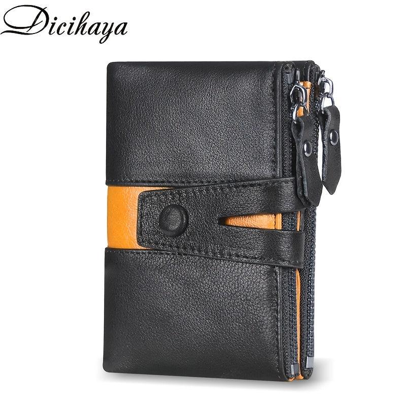 Vintage Men Wallet Zipper Card Holder Coin Purse