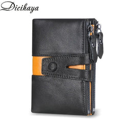 Vintage Men Wallet Zipper Card Holder Coin Purse