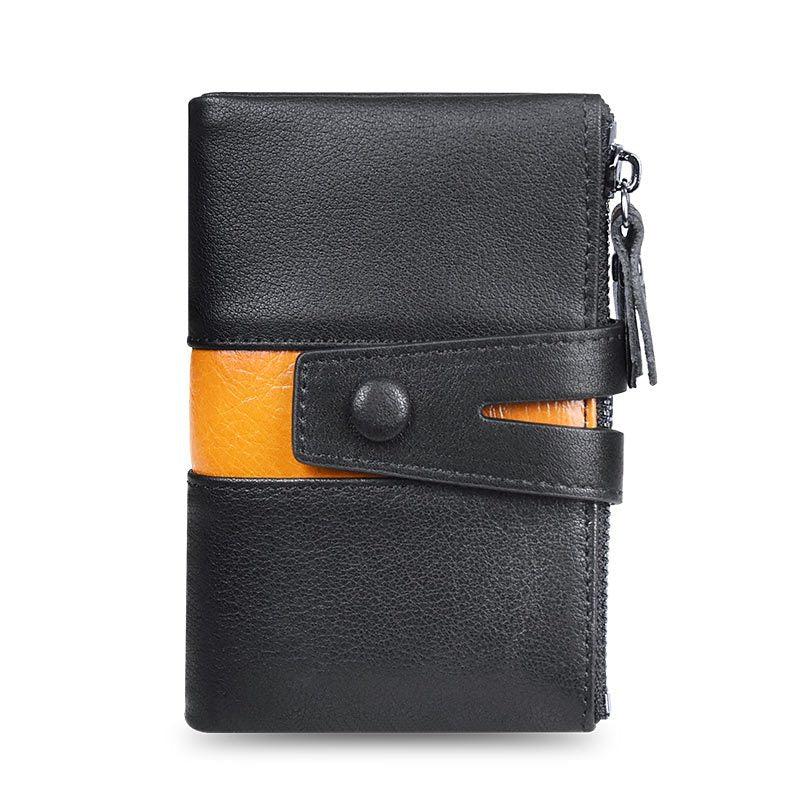 Vintage Men Wallet Zipper Card Holder Coin Purse