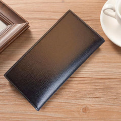 Men's Long Wallet Genuine Leather Card Holder Money Clip