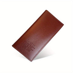 Men's Long Wallet Genuine Leather Card Holder Money Clip