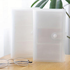 Transparent Office Business Card Holder Large Capacity Plastic Card Holder