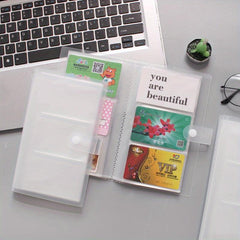 Transparent Office Business Card Holder Large Capacity Plastic Card Holder