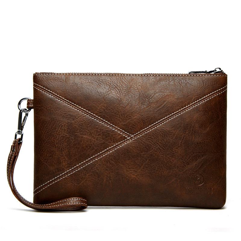 Men's Large Capacity Clutch Bag with Wristlet