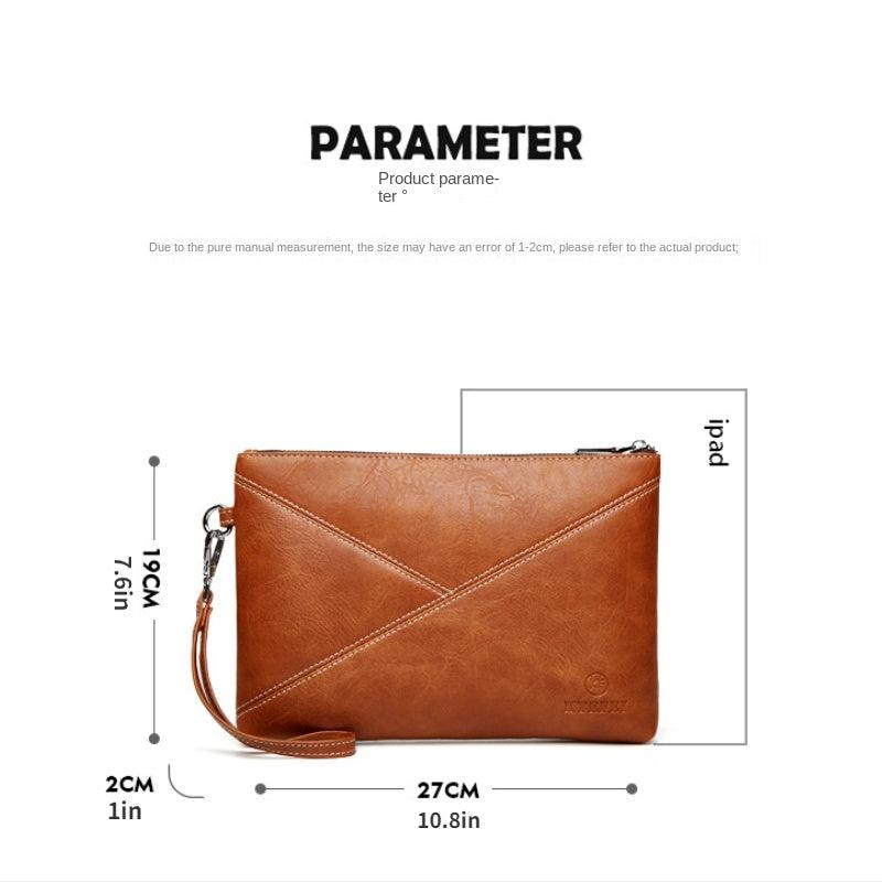 Men's Large Capacity Clutch Bag with Wristlet
