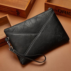 Men's Large Capacity Clutch Bag with Wristlet