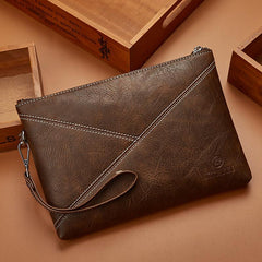 Men's Large Capacity Clutch Bag with Wristlet