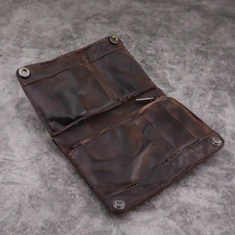 Vintage Leather Short Wallet Money Clip Card Holder Purse Coin Purse