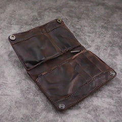 Vintage Leather Short Wallet Money Clip Card Holder Purse Coin Purse