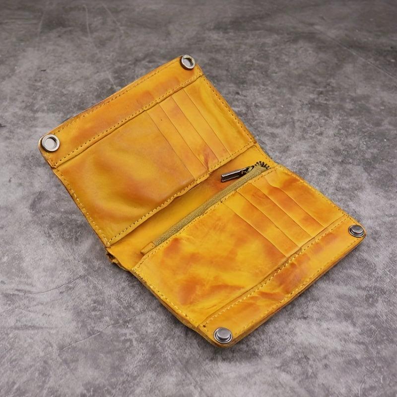 Vintage Leather Short Wallet Money Clip Card Holder Purse Coin Purse