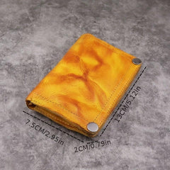 Vintage Leather Short Wallet Money Clip Card Holder Purse Coin Purse