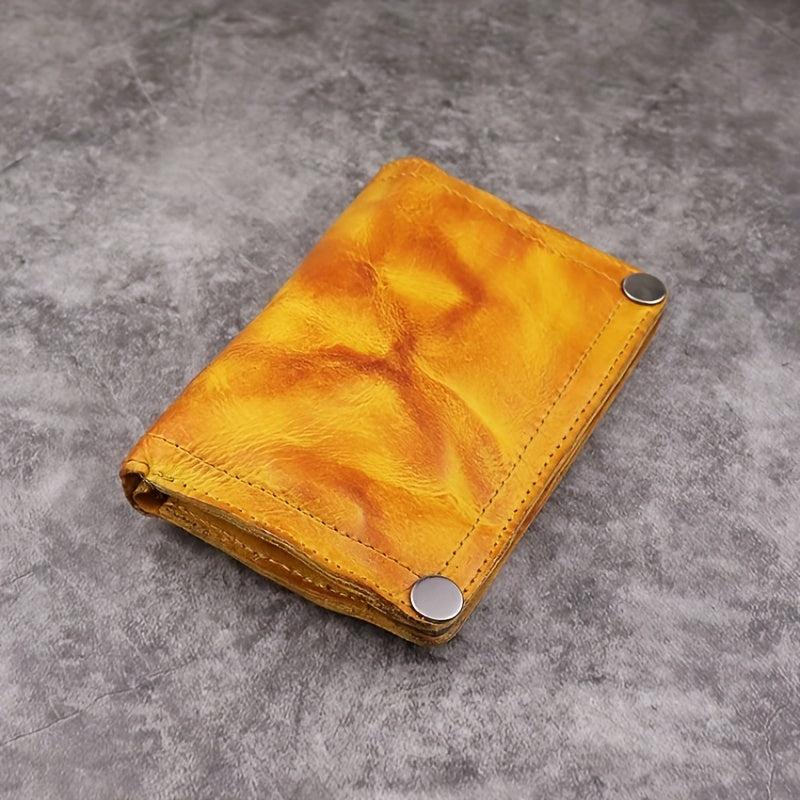 Vintage Leather Short Wallet Money Clip Card Holder Purse Coin Purse