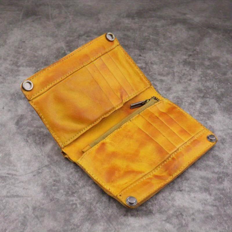 Vintage Leather Short Wallet Money Clip Card Holder Purse Coin Purse
