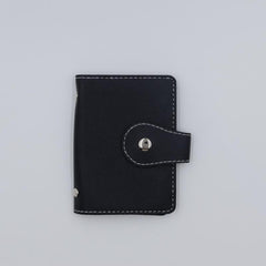 Anti theft Card Bag Leather Snap Button Card Holder Bank Card Credit Card Bag