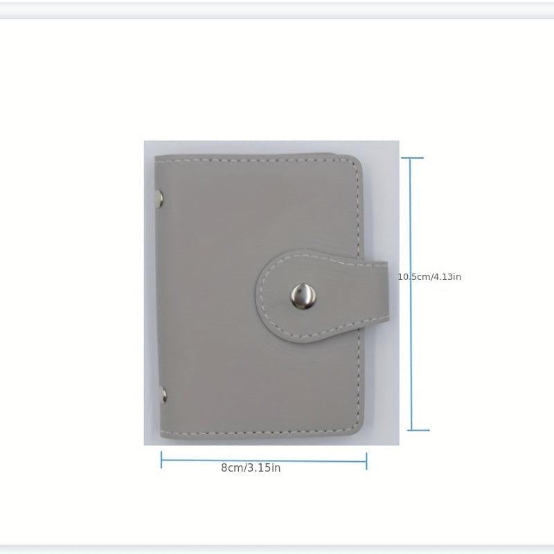 Anti theft Card Bag Leather Snap Button Card Holder Bank Card Credit Card Bag
