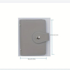 Anti theft Card Bag Leather Snap Button Card Holder Bank Card Credit Card Bag
