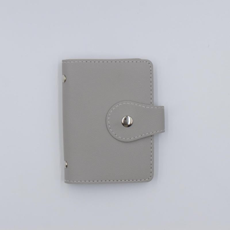 Anti theft Card Bag Leather Snap Button Card Holder Bank Card Credit Card Bag