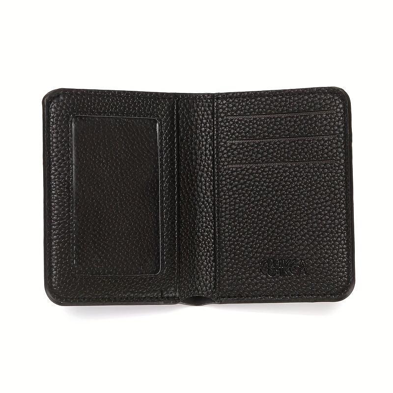 Men's Minimalist Slim Wallet Money Clip Card Holder