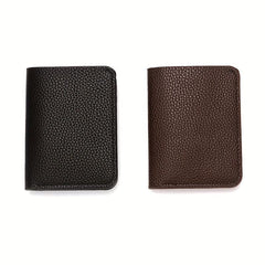 Men's Minimalist Slim Wallet Money Clip Card Holder