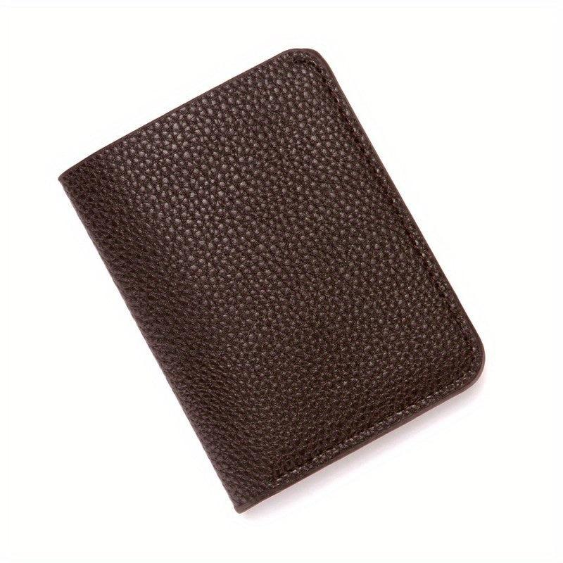 Men's Minimalist Slim Wallet Money Clip Card Holder