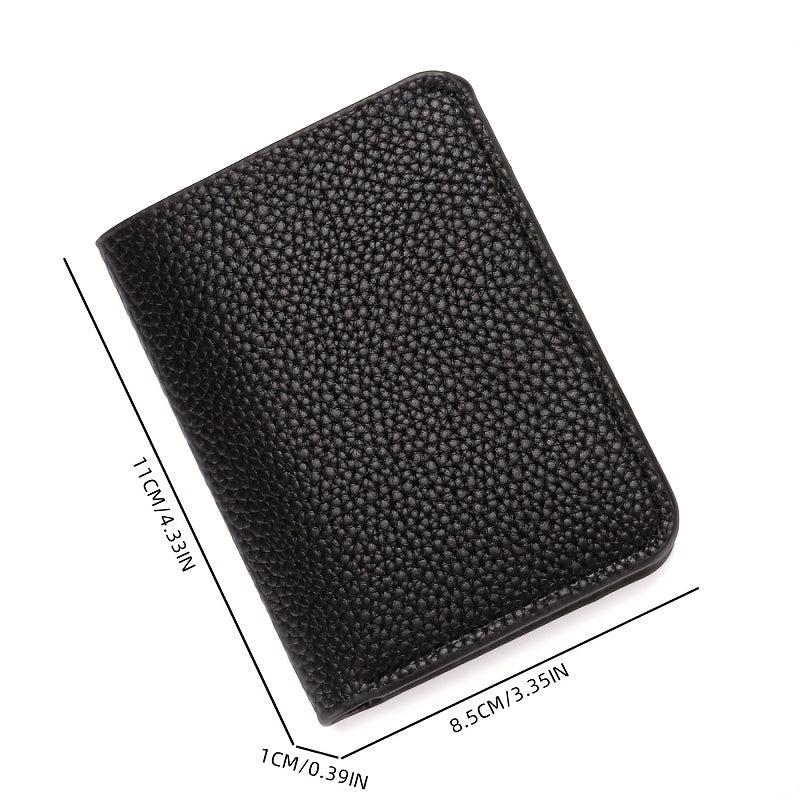 Men's Minimalist Slim Wallet Money Clip Card Holder