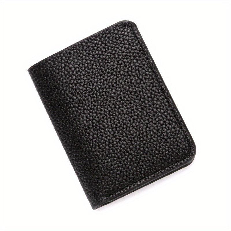 Men's Minimalist Slim Wallet Money Clip Card Holder