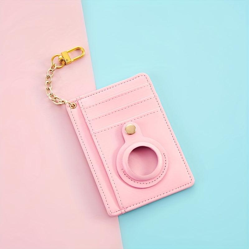 Leather Card Holder Case Locator Protective Cover