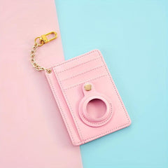 Leather Card Holder Case Locator Protective Cover