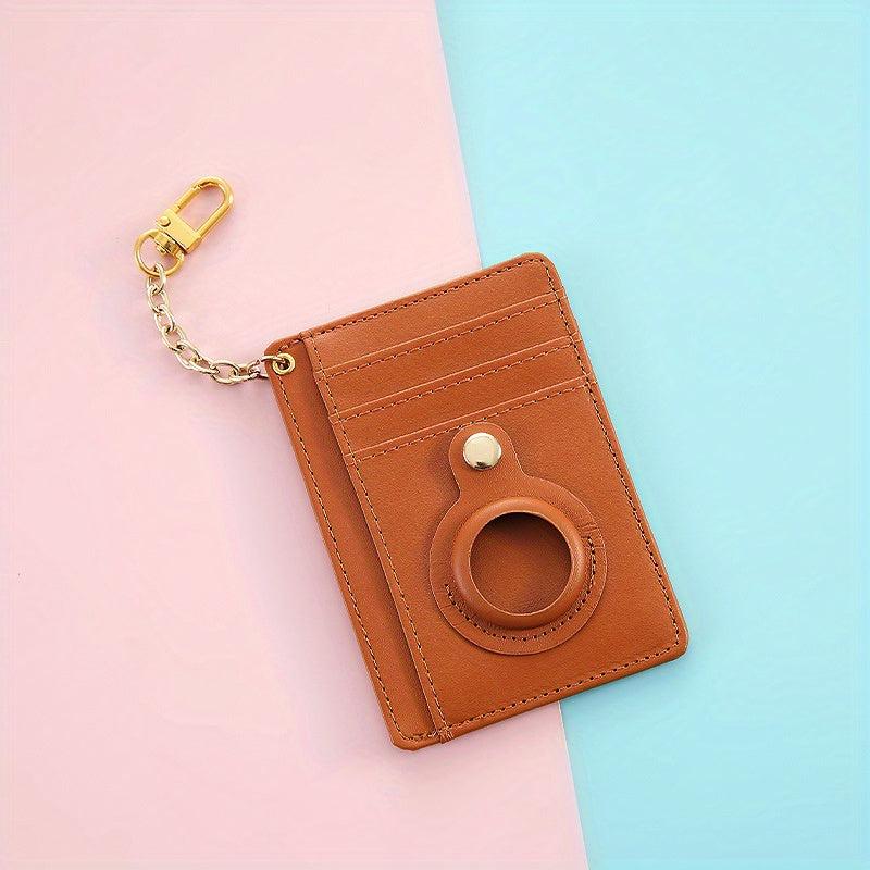 Leather Card Holder Case Locator Protective Cover