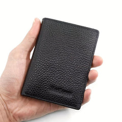 Men's Leather Ultra Thin Wallet Card ID Driving Cover Money Clip Coin Purse